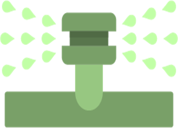 sprinkler with water